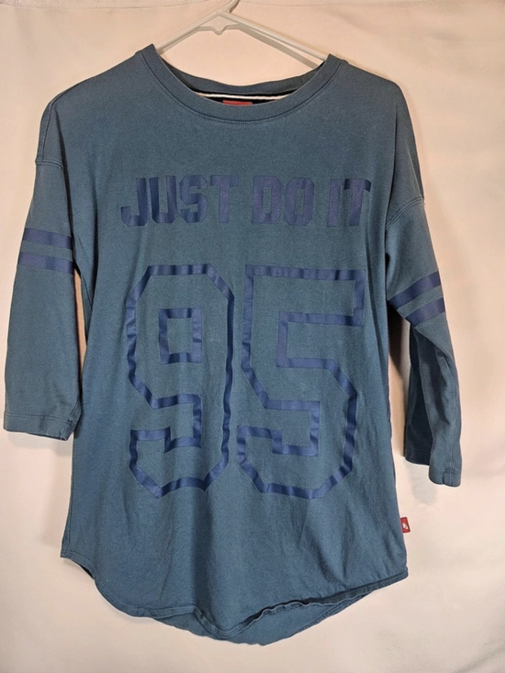 Nike Just Do It 95 Tunic Long Sleeve Tee Blue Small